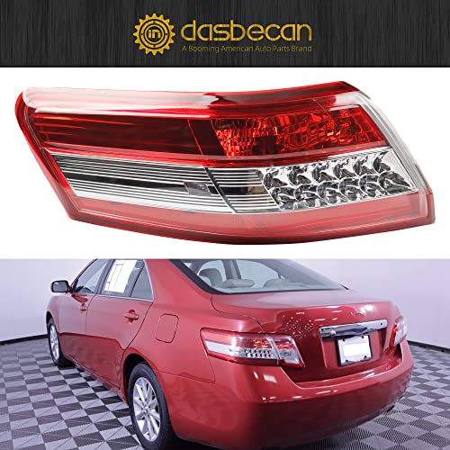 Dasbecan Left Rear Outer Tail Light Compatible With Toyota Camry 2010 2011 Clear Lens Lamp Replaces# To2804106 8156006340 Lh To2805106 8155006340 Rh #TOP5