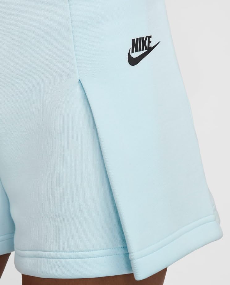 Nike Sportswear Tech Fleece Women's High-Waisted 3" Pleated Shorts, Glacier Blue/Black4