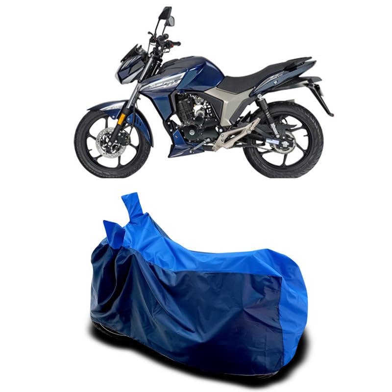 Image of DUFFEL-Two Wheeler Bike Body Cover Compatible for Scorpion Z-200 Heat Protectio /UV-Rays /Birds Dropping /DustProof /Waterproof All Variants [Nevay Blue]