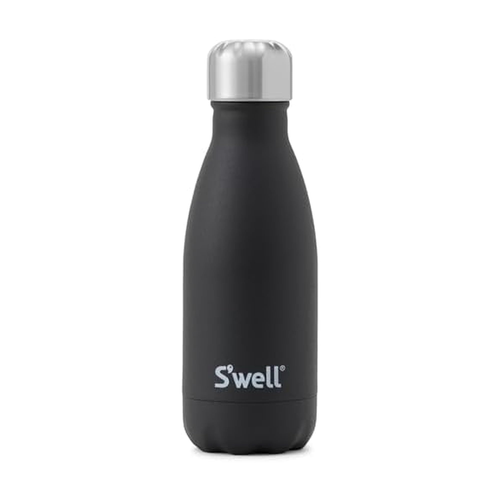 S'well Stainless Steel Water Bottle, 9oz, Onyx, Triple Layered Vacuum Insulated Containers Keeps Drinks Cold for 24 Hours and Hot for 12, BPA Free, Perfect for On the Go
