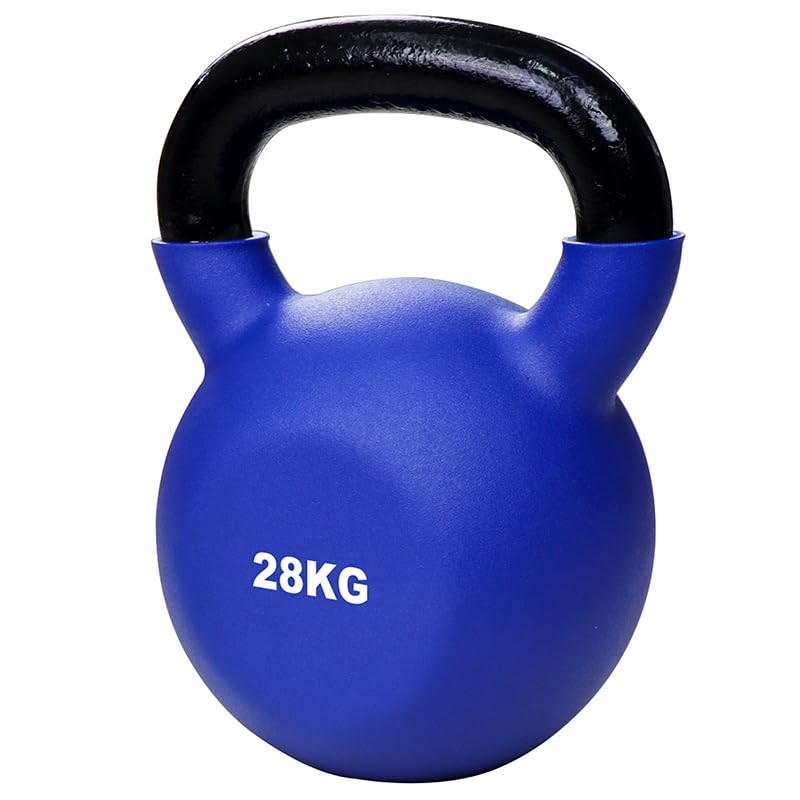 BodyTrain Cast Iron Neoprene Coated Kettlebells, 4-40kg Weight Options, Single, Pairs, Racks, Sets (28kg Single) — image 1