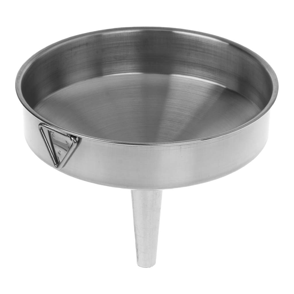 Yazhuq Practical Stainless Steel Wide Mouth Fill Liquid Wine Oil Funnel Kitchen H