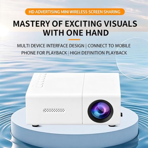 Portable LCD Projector, Mini Portable Projection Angle Adjustable LED Projector for Home Theater-Black - image 2