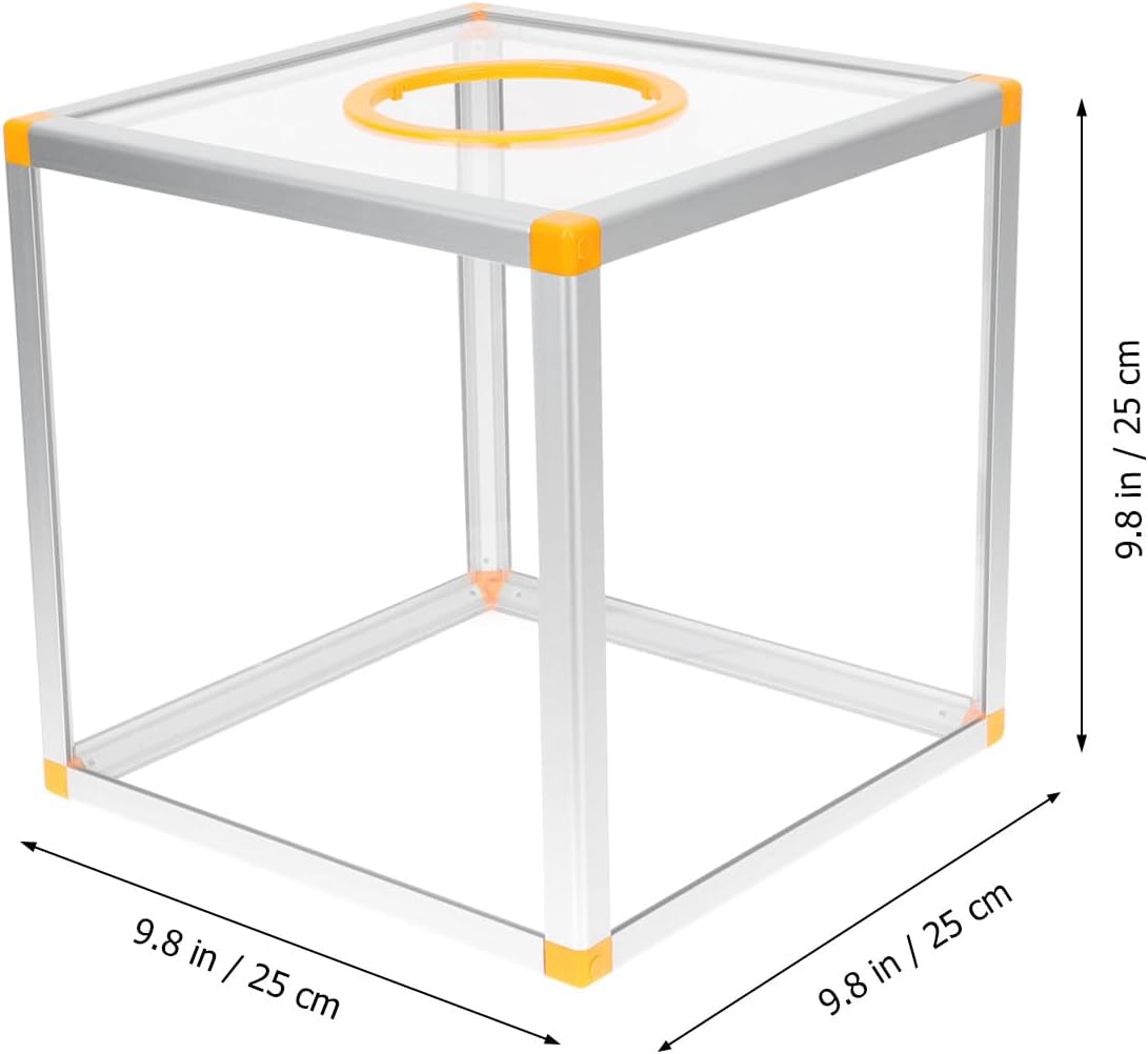 Raffle Box with Lid 25x25x25cm Acrylic Ballot Game Ticket Box for Party Events Wedding Lottery Draw
