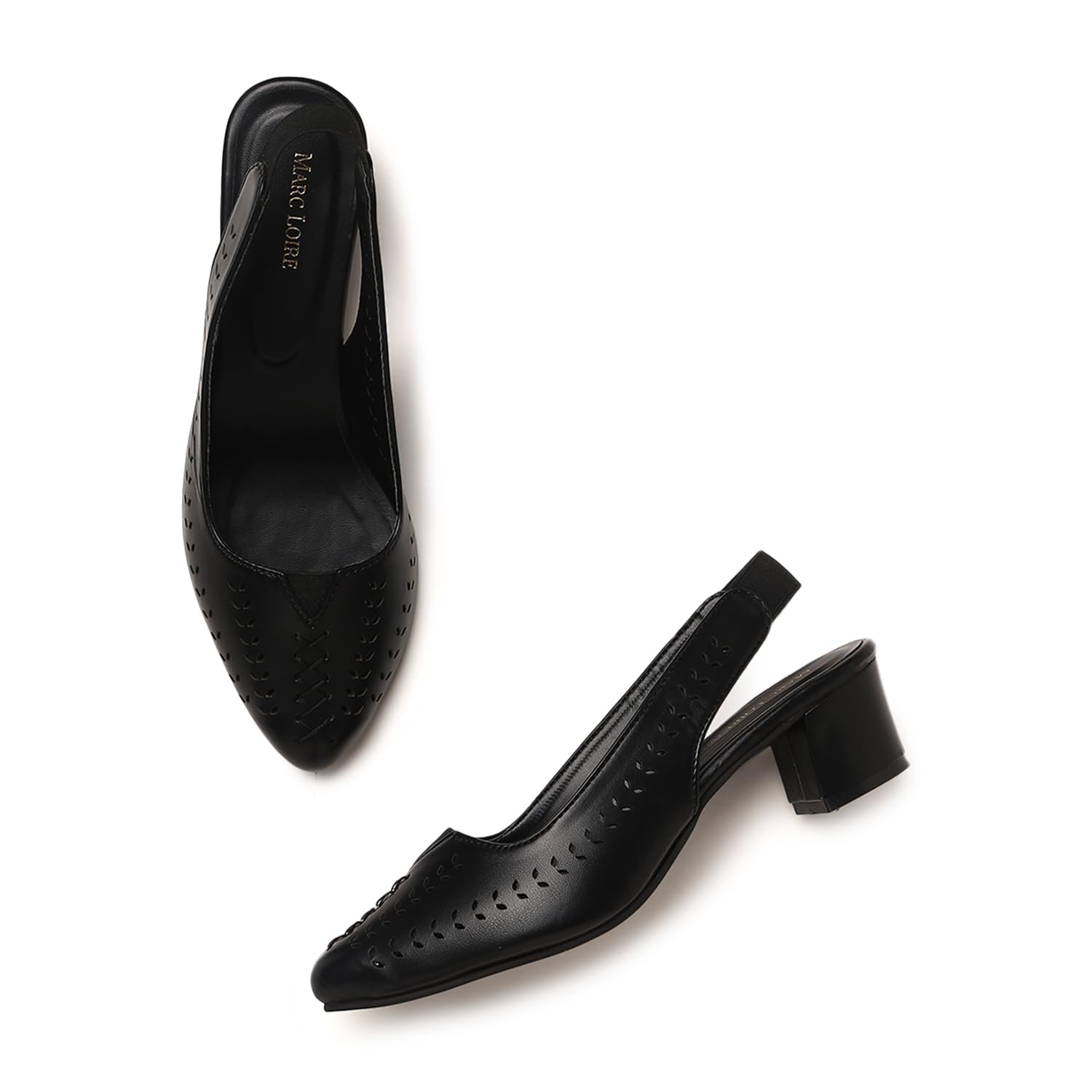 Marc Loire Women Pointed Toe Block Heel Sandal for Office Wear (Black, 3) (B0CQXPXHRQ) Amazon Price History, Amazon Price Tracker