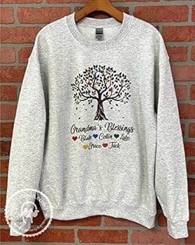 Sweatshirt with grandkids names Clearance