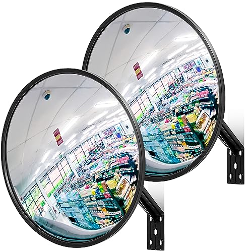 Miroir convexe acrylique anti angle mort extérieur intérieur avec support