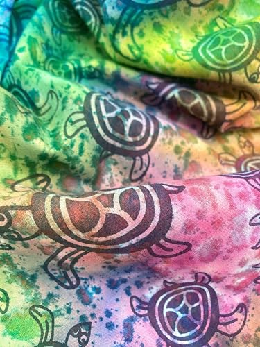 Unique Batik 27" Square Neckerchief | 100% Cotton Fabric Bandana | 1/4 inch finished hems | Home Made in Texas USA2