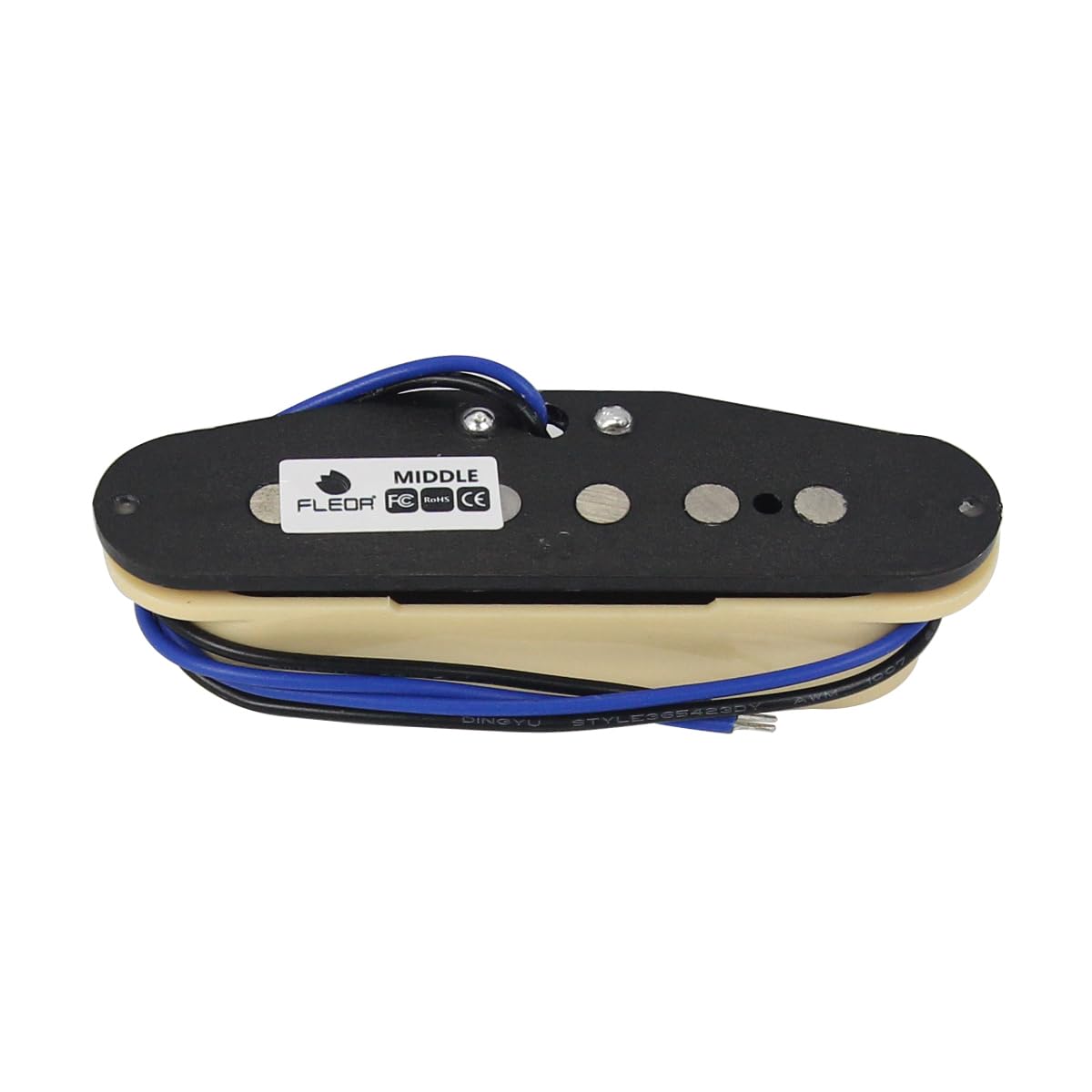 FLEOR Alnico 5 HSS Single-Coil+Humbucker Pickup Neck+Middle+Bridge Pickup(14-15K), zestaw, kremowy