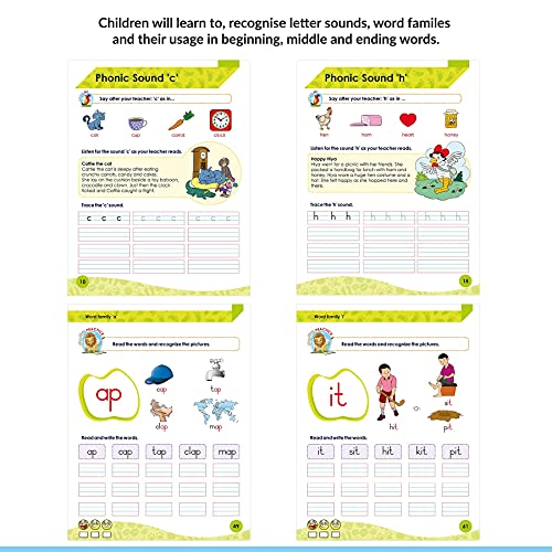 Image of Woodsnipe Tiny Steps - English Alphabet Practice Book C | Age 4 to 6 years | Learn Tracing and Writing Sight words, Sentences, Phonics | Activity Book for Senior KG Kids