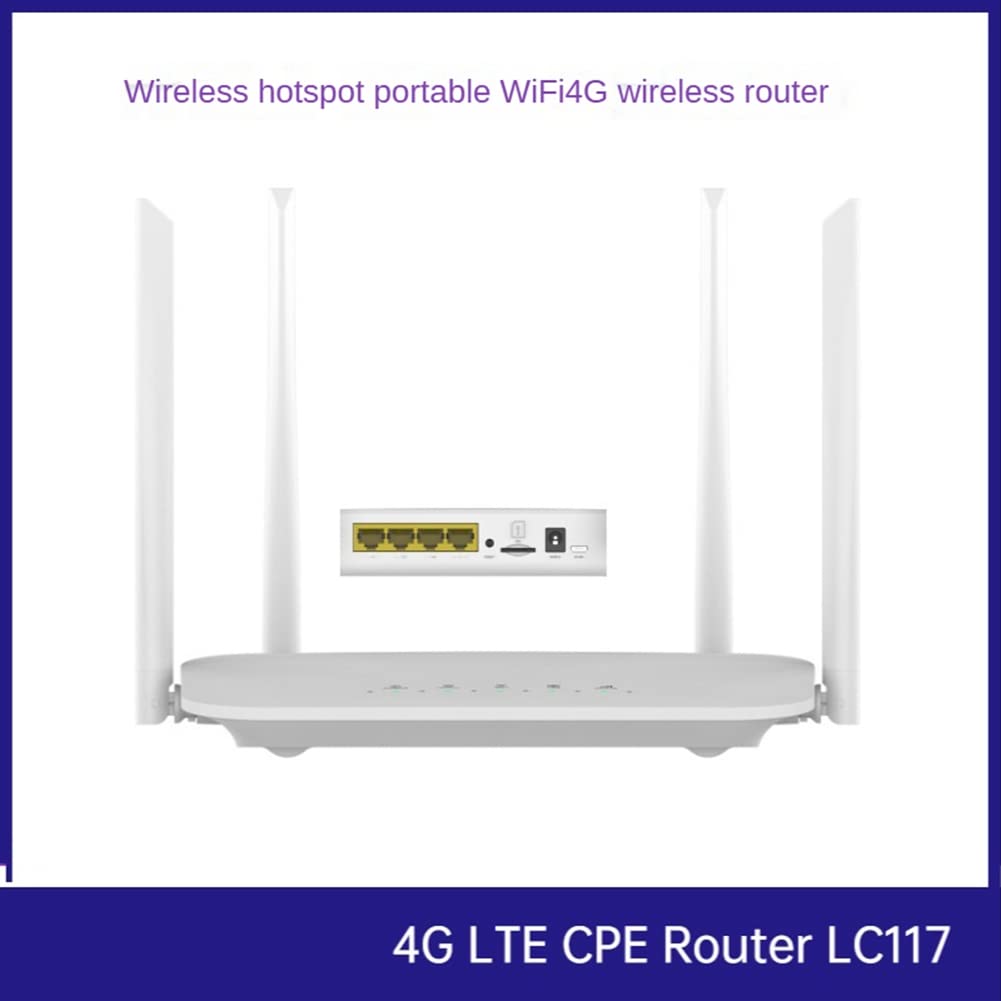 LC117 4G CPE 4G WiFi Router Pezzi di Ricambio Accessori Scheda SIM Hotspot CAT4 32 Utenti RJ45 WAN LAN Modem Wireless Router LTE Spina Europea (LC117-EU)