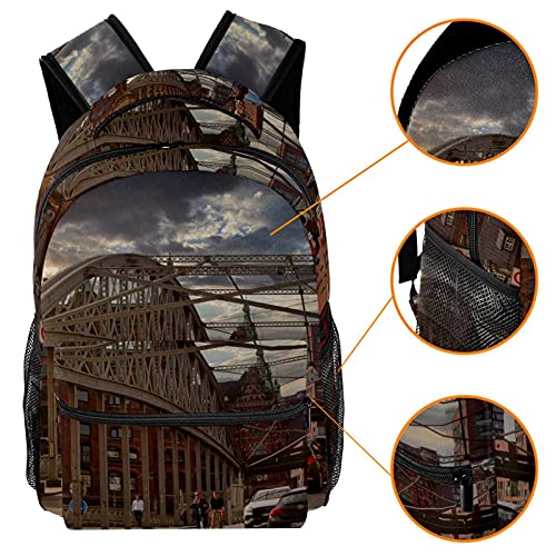 Sac à dos décontracté pour femme noir et multicolore polyvalent - 3