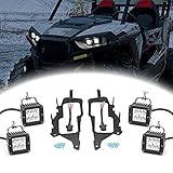 Headlight Fog Light Mount Brackets - Dasen 4x 18W LED Work Headlights Compatible with 2014-2020...
