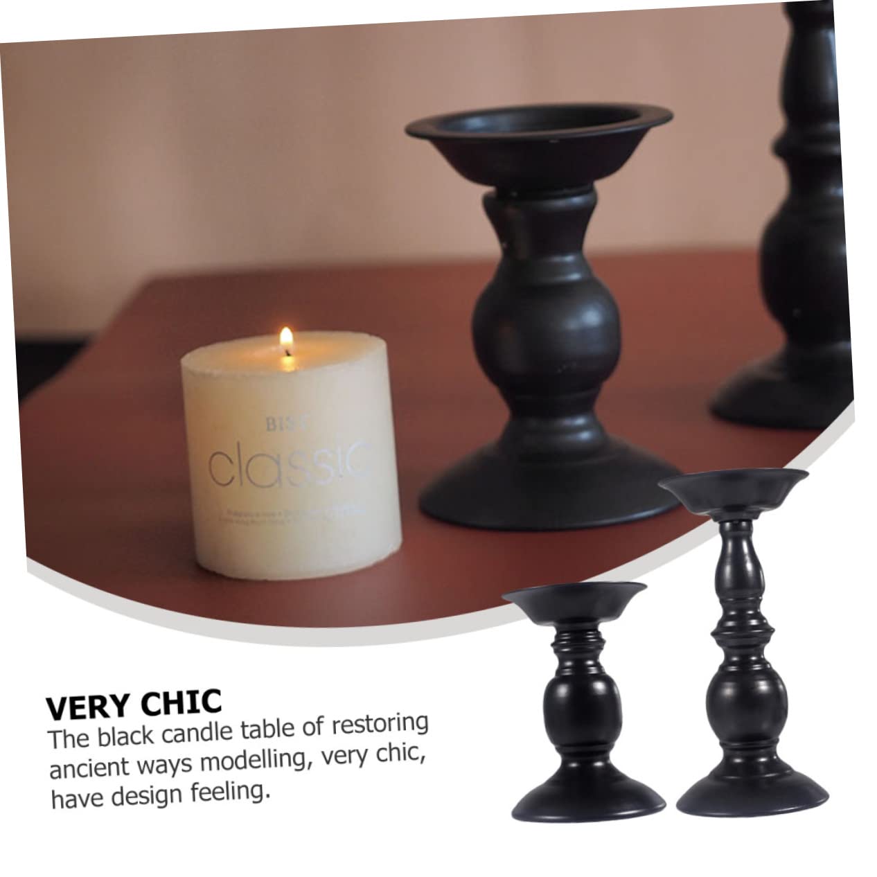 Candelabro de Hierro Estilo Europeo Retro, 2 Unidades