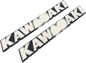 Tokutoyo Kawasaki Zephyr 750/1100 Compatible 3D Emblems, White, Set of 2