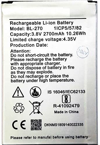 Giffen Mobile Battery Compatible with Mobiistar C1 Lite (BL-270) - 2700 mAh