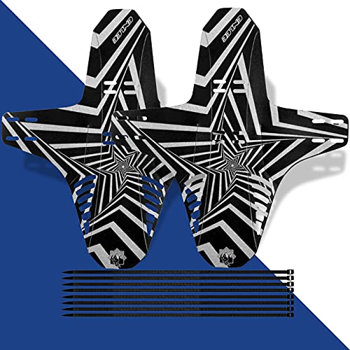 2pcs Guardabarros MTB Reflexivo, Guardabarros Bicicleta Montaña , Guardabarros Delantero y Trasero, Juego de Guardabarros para Bicicleta de montaña, para Bicicletas de Montaña 26''27.5''29'' Cover