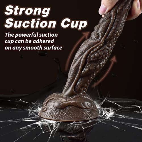 Leyuto Basilisk G-Spot Dragon Brown Dildo Flexible 8.1 Inch - Image 7