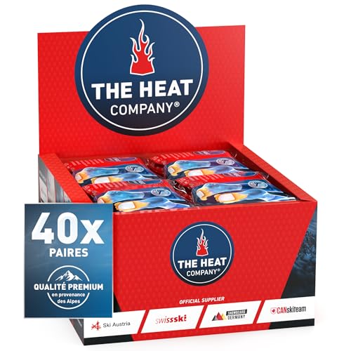 THE HEAT COMPANY Chauffe-Pieds - 40 Paires - Extra Chaud - adhésif - 8 Heures de Chaleur - Chaleur immédiate - autochauffante - purement Naturel - pour...