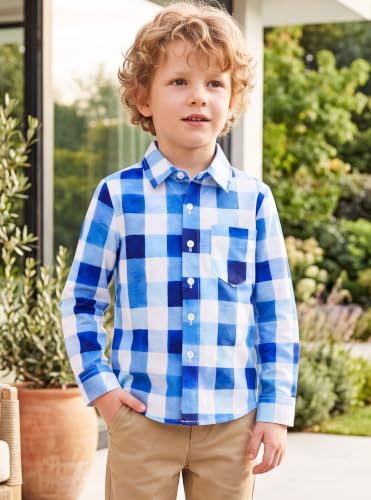 Image of Boys Hawaiian Button Down Shirt, Pure Combed Cotton Short Sleeve Size 3-15Y | Pure Combed Cotton, Smooth 60s yarn, Tagless Label, Pilling-Resistant, Shrink-Resistant, Fade-Resistant, Machine Washable