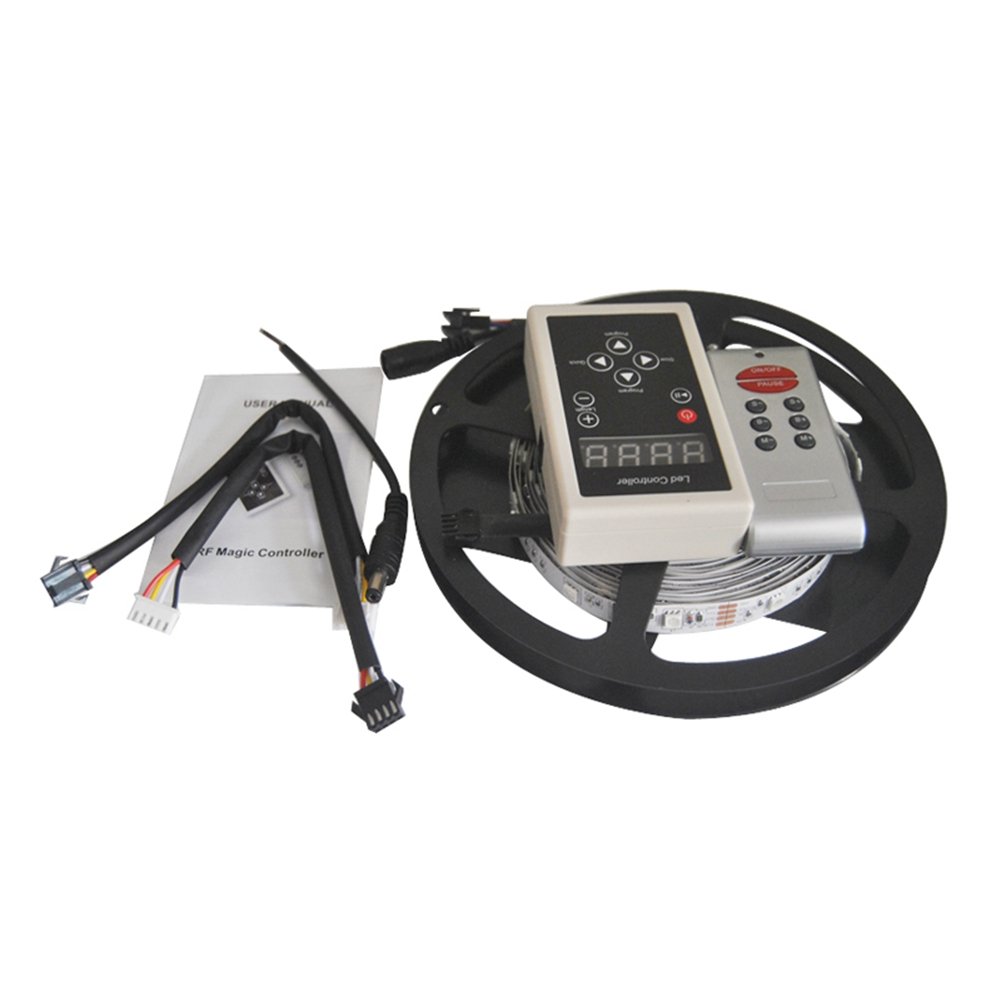 Raysflt Lpd6803 Led Pixel Strip Light Smd5050 150leds 50ic Non-waterproof Dc12v 5m/roll Led Digital Strip with Programmable Controller