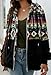 ABINGOO Damen Kapuzenjacke Warm Mantel Teddy-Fleece Plüschjacke Aztekenmuster Casuale Zip Hoodie Cardigan Outwear(Z-Violett,XL)