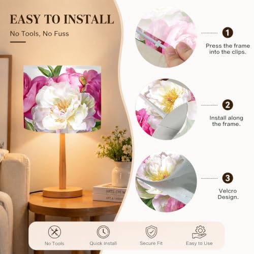 Image of Nuxovilar Lamp Shades Set of 2, 8.7 inch Top x 8.7 inch Bottom x 7.9 inch High (Spider)