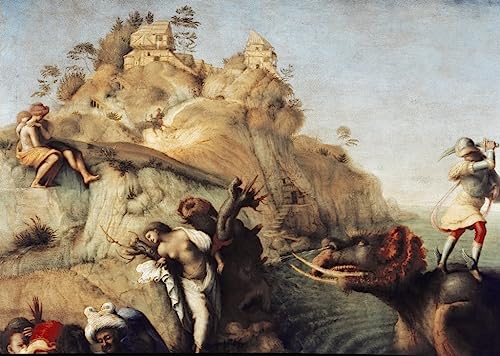 Póster de graffiti de Perseo: decora paredes vacías con arte de Piero Di Cosimo
