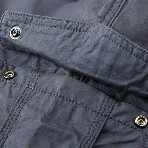 Men's Overalls Lightweight Work Pants Slim Fit Travel Cotton Casual Straight Leg Pants with Pockets4