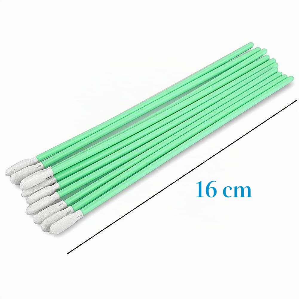 200 pièces de bâtonnets de nettoyage en mousse Tampons de nettoyage en mousse pour imprimante à jet d'encre, tête d'impression, appareil photo, lentille optique, équipement optique.