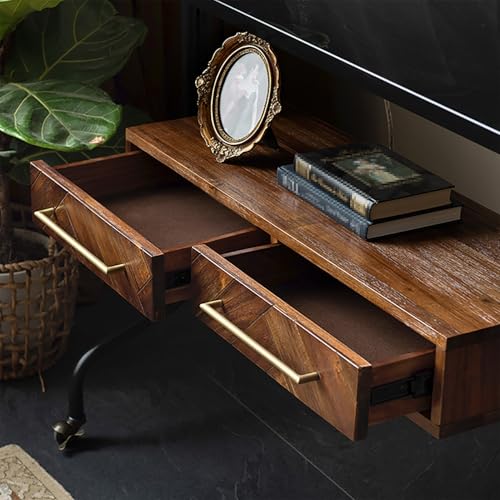 Soporte móvil para TV con ruedas y almacenamiento miniatura 5
