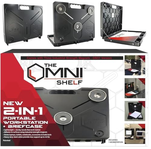 The OmniShelf Magnetic Portable Workstation + Toolbox, Computer & Laptop