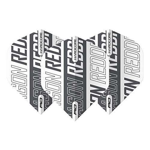 RED DRAGON Hardcore XT White And Grey Dart Flights...