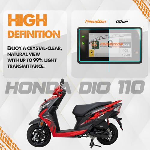Image of 9H Screen Guard Protector For HONDA DIO 110 2025 Bike || Anti Scratch || Anti-Bubble || HD Clear || TFT Instrument Cluster Protector || Speedometer Accessory [Not Tempered Glass] (Pack of 1)