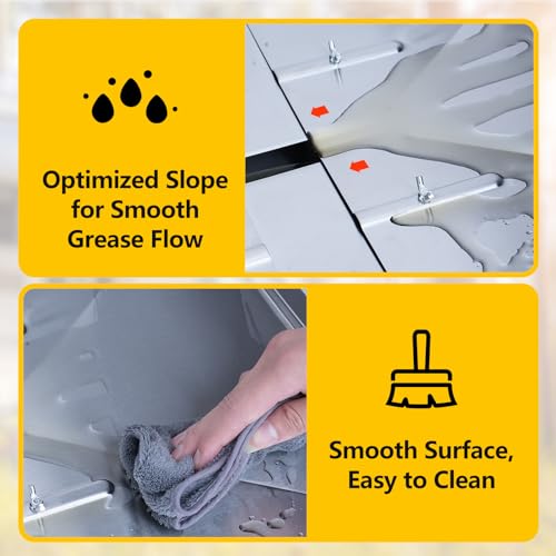 Universal Grease Tray with Catch Pan, 24.5" - 30" Adjustable Grill Grease Tray Replacement for Nexgrill, Dyna glo, Expert Grill, BHG and More, Stainless Steel Gill Replacement Parts by Rushare - Image 4