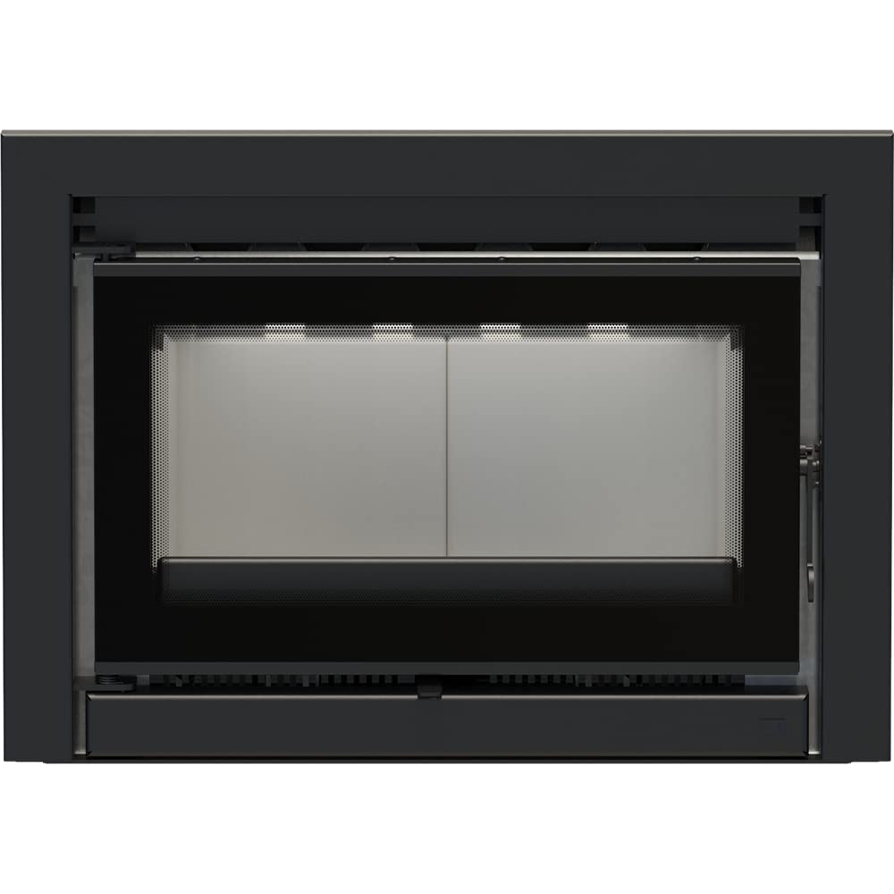 KRATKI Inserto per camino in acciaio a legna KASETA 6 kW A cassetta chiusa | Acciaio nero, efficienza 78%, classe A. Ecodesign, BImSchV 2.; combustione efficiente; basse emissioni; calore uniforme