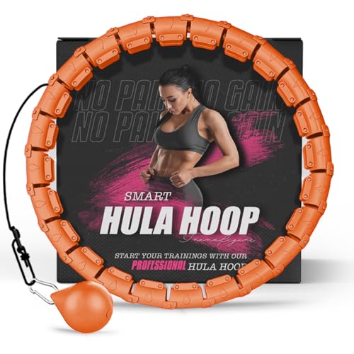Active 100 Gewichteter Hula Hoop, Infinity Smart Hula Hoops mit 16 Knoten, 360 Grad Auto-Spinning Ballmassage, Infinity Hoop für Erwachsene, Fitnessgerät zur Gewichtsabnahme Active 100 Gewichteter Hula Hoop, Infinity Smart Hula Hoops mit 16 Knoten, 360 Grad Auto-Spinning Ballmassage, Infinity Hoop für Erwachsene, Fitnessgerät zur Gewichtsabnahme