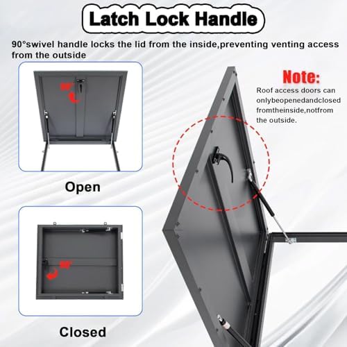 Galvanized Steel Roof Hatch - Durable Secure Access Door for Flat Roofs & Basements, Ideal for Safe Escape & Easy Maintenance, Weather-Resistant Design