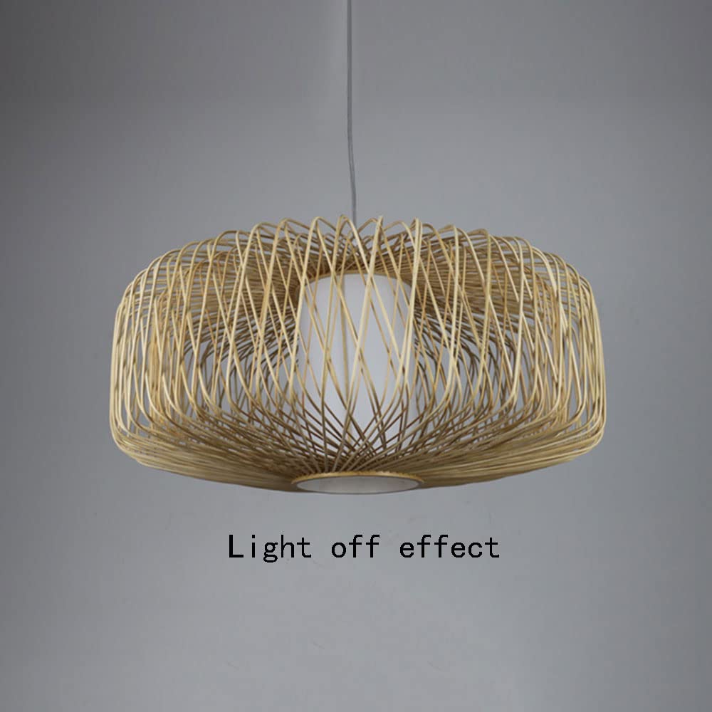 Lampadario in Vimini in Stile Sud-EST Asiatico, lampadario in Vimini costiero, Paralume Intrecciato a Nido d'uccello in Stile Giapponese, Lampada da soffitto a soffitto a 1 Luce, per Cucina, ingr