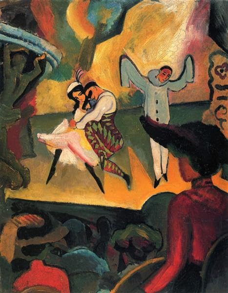 August Macke Affiche Vintage Impressions Rétro Wall Art Toile Salon 40x50