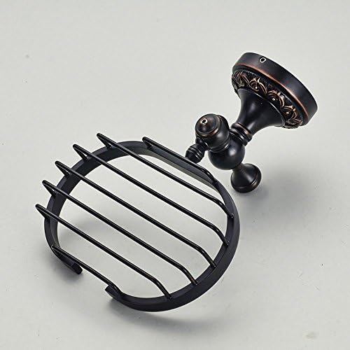 Miniatura 5 de Soporte para jabonera de baño de latón macizo de estilo vintage, accesorios de baño, cesta de jabón de latón antiguo y bronce aceitado (negro