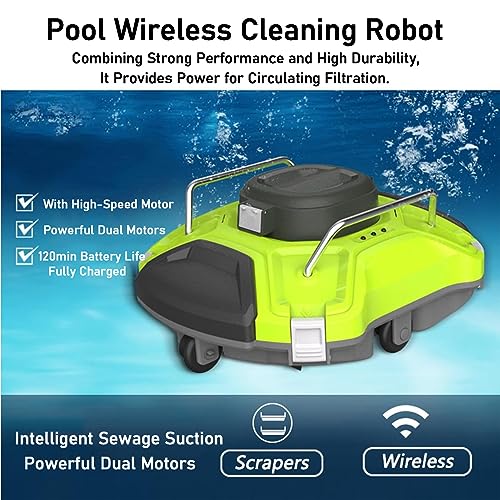 Limpiador de piscinas robótico totalmente automático, navegación inteligente, limpieza eficiente para piscinas sobre el suelo