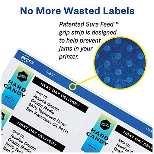 Avery Shipping Labels with TrueBlock, Laser/Inkjet Printers, 3-1/3"x4", White, Box of 60 (15264) - Image 3