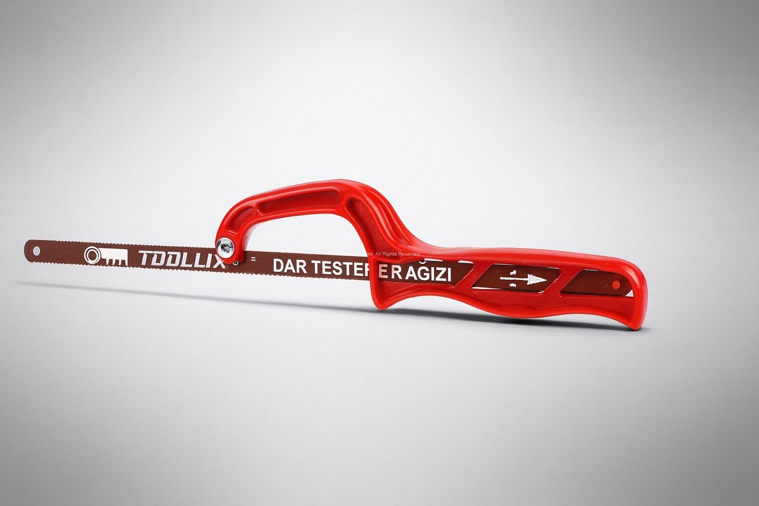 Eltos Mini Demir Testere, 30 cm Değiştirilebilir Bıçaklı, Plastik Saplı, Ahşap, PVC, Metal, Plastik Kesimi, Dar Alanlar İçin, MDT300, Hafif Kesme Aleti, Çok Amaçlı, El Testeresi