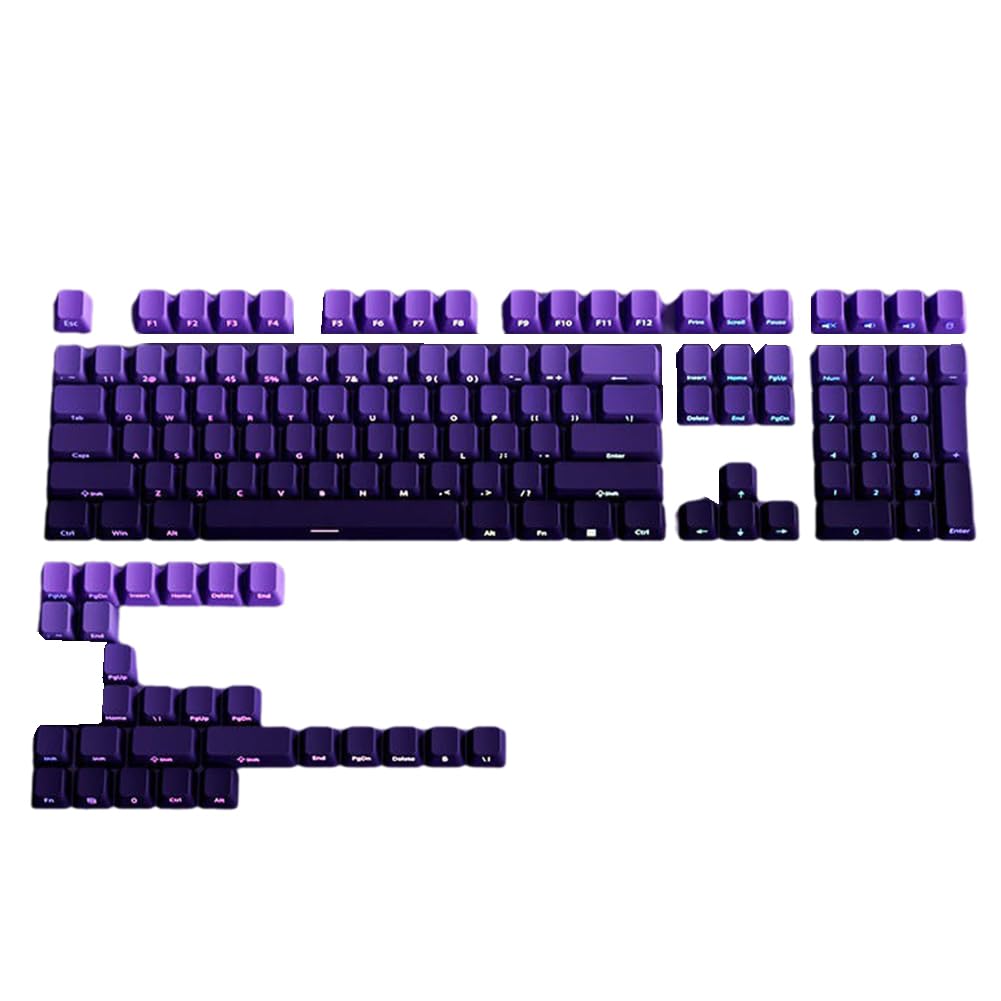 Gradient Double Coup Violet PBT Keycap Backlit Keycap 130 Key Full Keycaps Set pour Clavier Mécanique