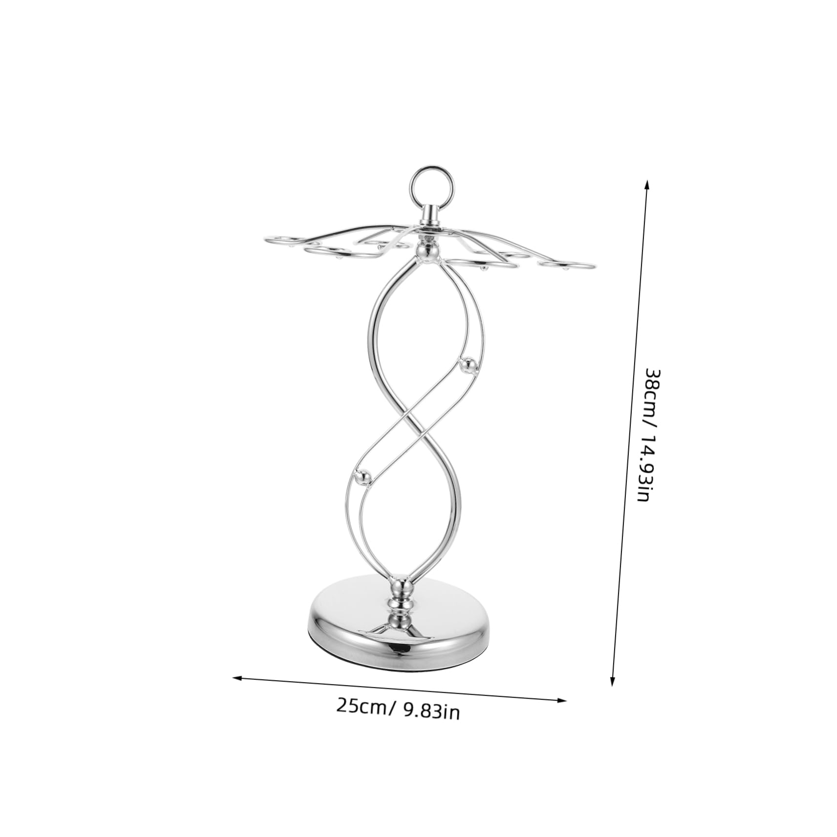 Zerodeko Countertop Wine Glass Rack Freestanding Metal Stemware Holder with Hooks for Elegant Goblet Display Home Kitchens and Bars Dust Vertical Organizer for Easy Access