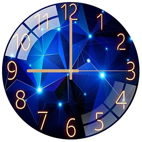 ALEENFOON 12 Inch Silent Glass Wall Clock Cover