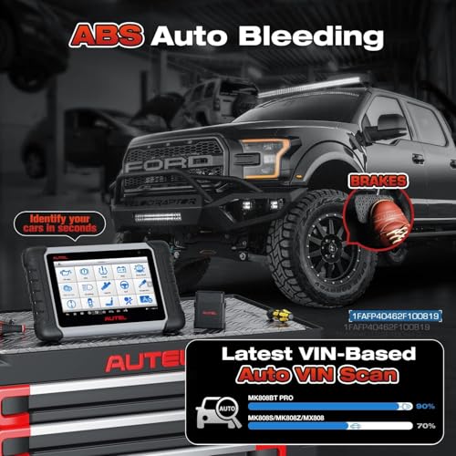 Autel Scanner MaxiCOM MK808BT PRO, 2026 Bidirectional Diagnostic Scan Tool as MK900BT, 2.0 BT Ver. of MK808S MX808S MX900 MK900, 3000+ Active Tests, 28+ Reset, Injector Coding, All Systems, FCA, OS 11 - Image 8