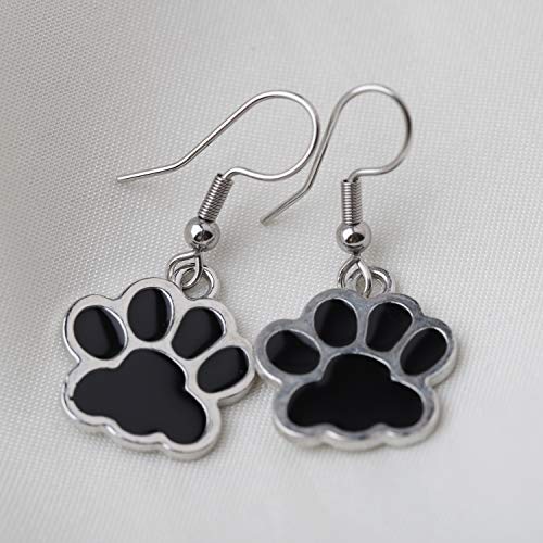 FEELMEM Dog Paw Earrings Cute Paw Print Dangle Earrings Dog Jewelry Gift for Dog Lover Dog Mom and Women Girls3