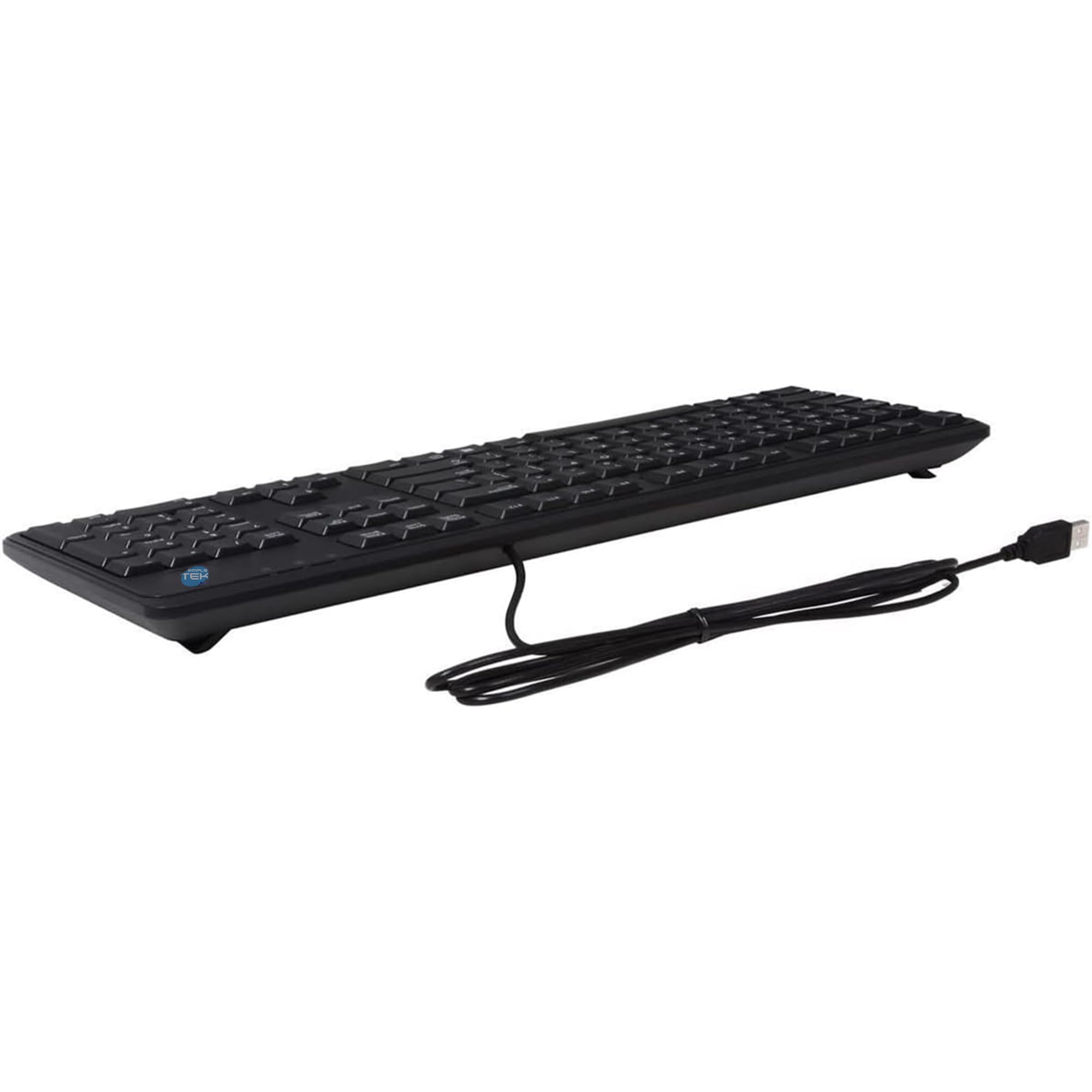 SIMPLETEK - Tastiera QWERTY Inglese UK Cablata USB Universale | Ergonomico, Plug & Play, Keypad
